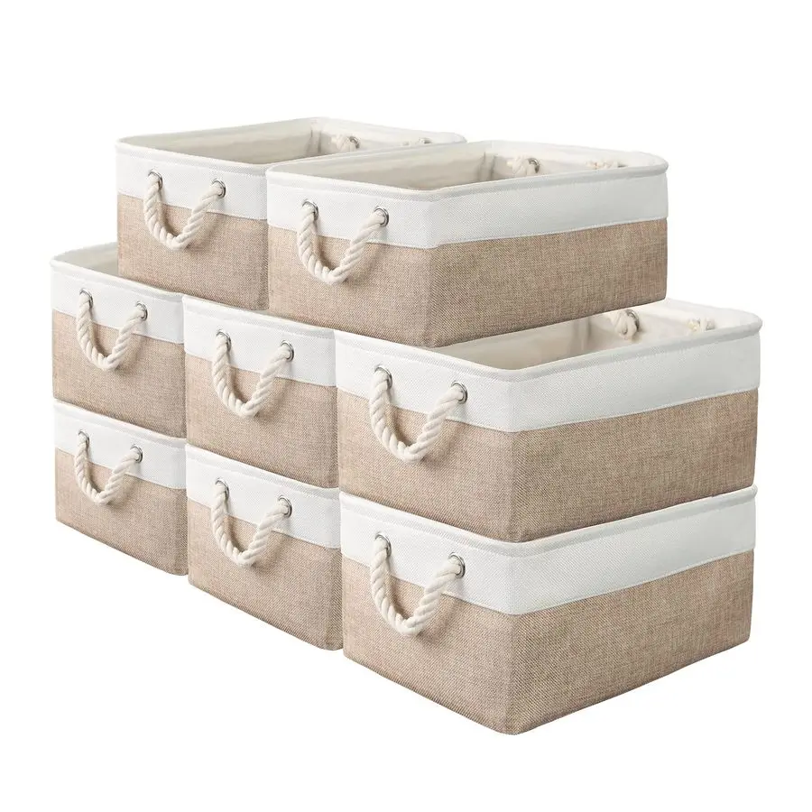 Pack Storage Basket Bins Decorative Baskets Bulk Storage Box Cubes Containers with Handles for Clothes Storage Bathroom, Garage,
Pack Storage Basket Bins Decorative Baskets Bulk Storage Box Cubes Containers with Handles for Clothes Storage Bathroom, Garage,