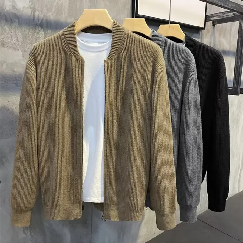 2025 Spring and Autumn Double Zipper Design Cardigan Solid Color Sweater Men's Minimally Trendy Versatile Knitted Jacket
2025 Spring and Autumn Double Zipper Design Cardigan Solid Color Sweater Men's Minimally Trendy Versatile Knitted Jacket