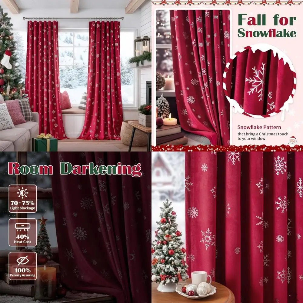 Термоизолирующие шторы из красного бархата, длина 96 дюймов, серебро на бордовом фоне, затемняющие, для гостиной и спальни
Термоизолирующие шторы из красного бархата, длина 96 дюймов, серебро на бордовом фоне, затемняющие, для гостиной и спальни