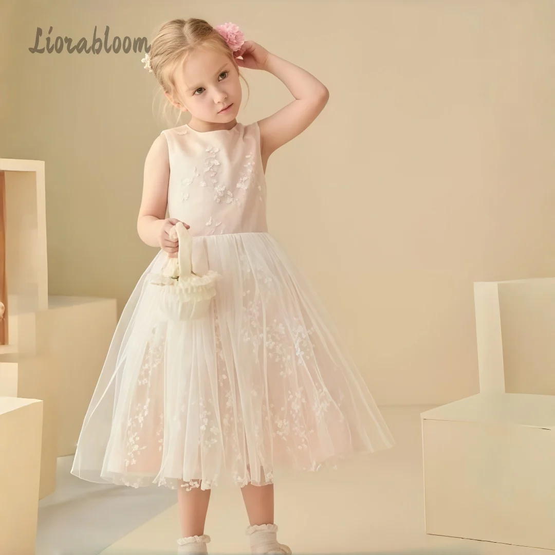 Girls' Elegant Wedding Attire Flower Girl Dress Adorned 3D Floral E Women's Wedding Party Attire Dress свадебное платье
Girls' Elegant Wedding Attire Flower Girl Dress Adorned 3D Floral E Women's Wedding Party Attire Dress свадебное платье