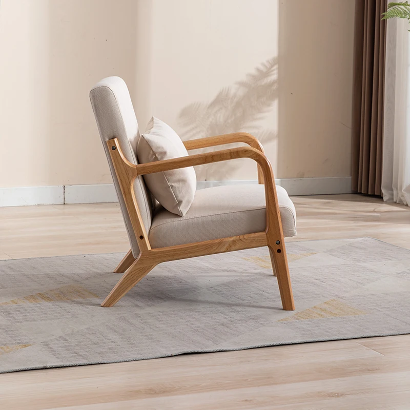 Small sized Nordic living room, bedroom, casual wooden chair, balcony, Japanese style solid wood lazy small sofa chair
Small sized Nordic living room, bedroom, casual wooden chair, balcony, Japanese style solid wood lazy small sofa chair