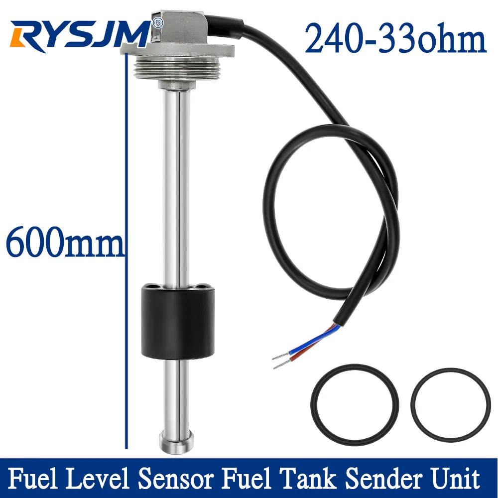 Universal 240-33 Ohm Fuel Level Sensor 600mm 660mm 0-190ohm Water Level Sensor Stainless Steel Oil Tank Level Meter Sensor
Universal 240-33 Ohm Fuel Level Sensor 600mm 660mm 0-190ohm Water Level Sensor Stainless Steel Oil Tank Level Meter Sensor