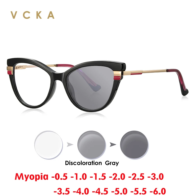 VCKA 2025 NEW Fashion Cat Eye Myopia Glasses Frames High Quality Women Anti Blue Light Custom Prescription Eyewear -0.50 TO -10
VCKA 2025 NEW Fashion Cat Eye Myopia Glasses Frames High Quality Women Anti Blue Light Custom Prescription Eyewear -0.50 TO -10