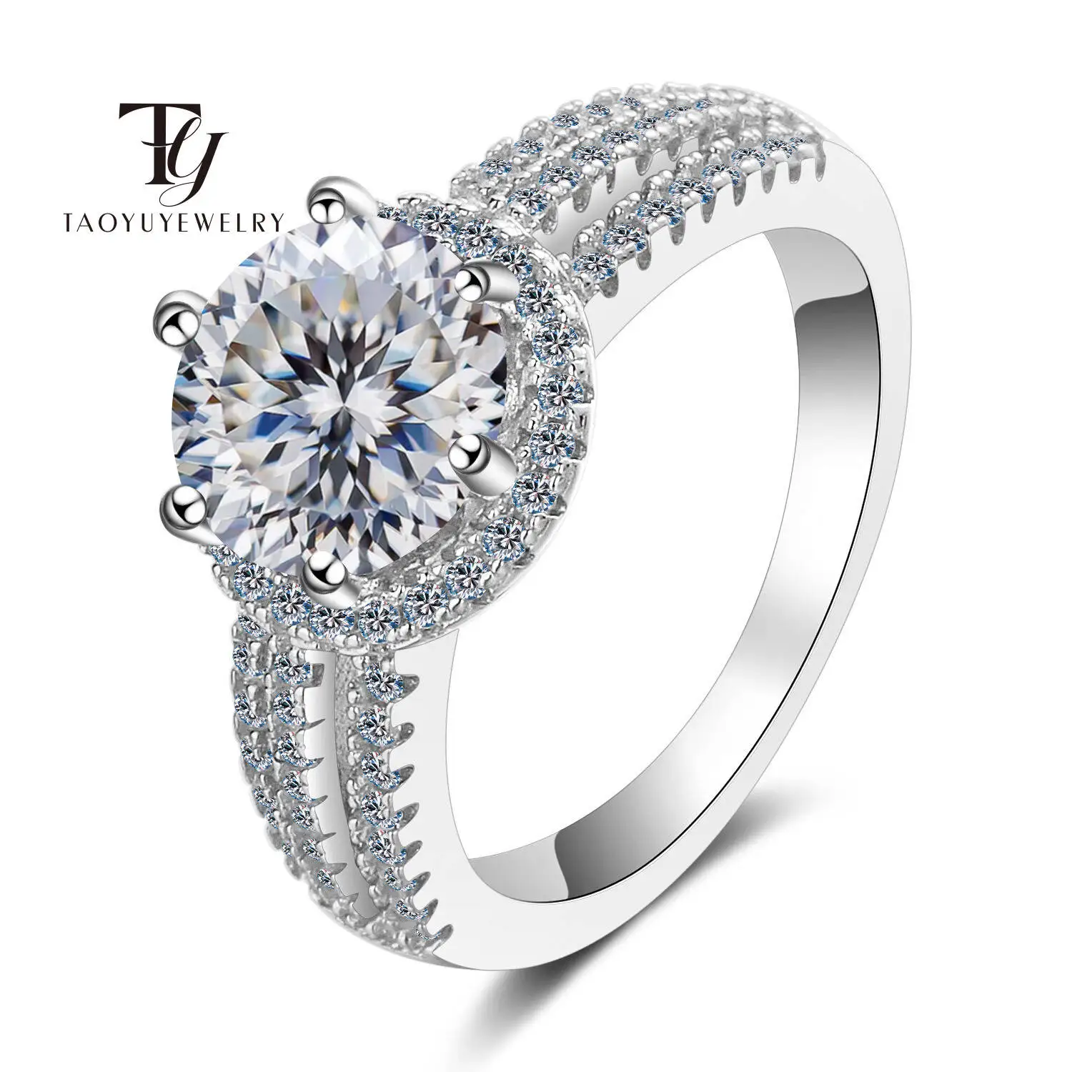 Classic 2 Carat Moissanite 925 Sterling Silver Ring for Women - Anniversary Commemoration Wedding Fine Jewelry Gift
Classic 2 Carat Moissanite 925 Sterling Silver Ring for Women - Anniversary Commemoration Wedding Fine Jewelry Gift