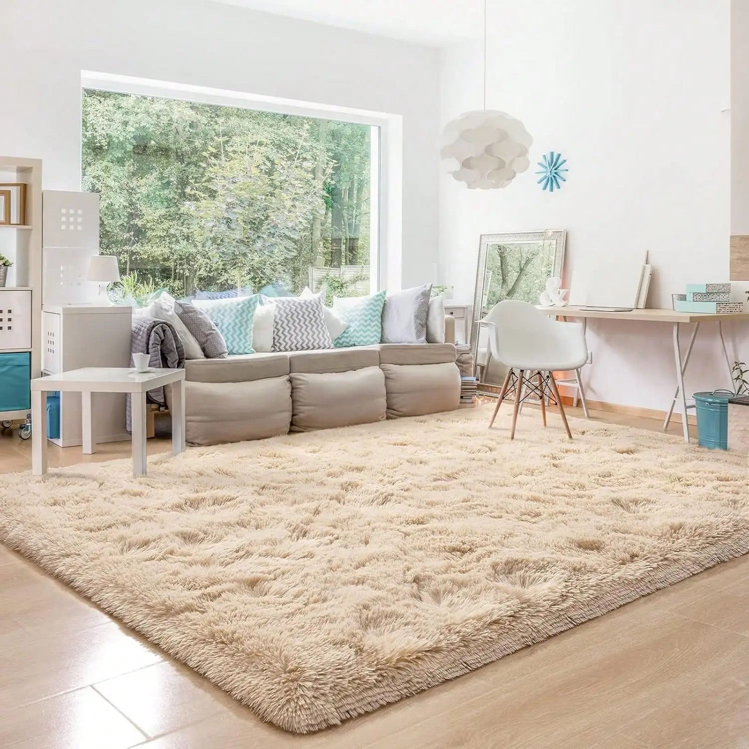 Fluffy Area Rug Plush Bedroom Rug Light Tan Living Room Rug Soft Kids Nursery Rug Non-Slipping Dinning Dorm Kitchen Washable Carpets, Beige
Fluffy Area Rug Plush Bedroom Rug Light Tan Living Room Rug Soft Kids Nursery Rug Non-Slipping Dinning Dorm Kitchen Washable Carpets, Beige