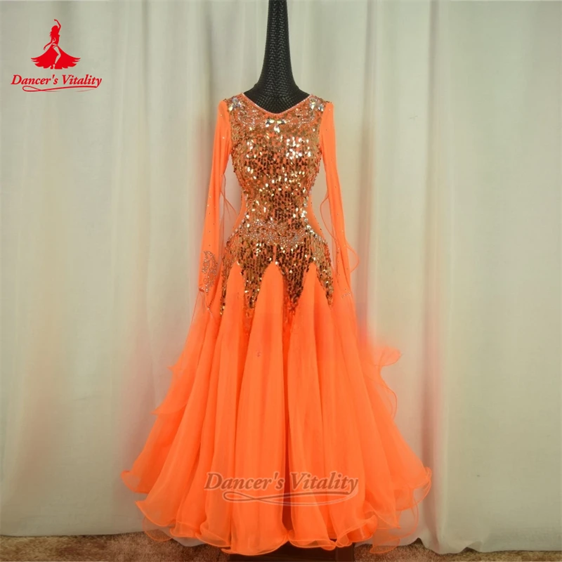 Оранжевое распашное платье с блестками и длинными рукавами для бальных танцев для девочек, жизненная танцовщица, профессиональная одежда для взрослых, вальса на заказ
Оранжевое распашное платье с блестками и длинными рукавами для бальных танцев для девочек, жизненная танцовщица, профессиональная одежда для взрослых, вальса на заказ