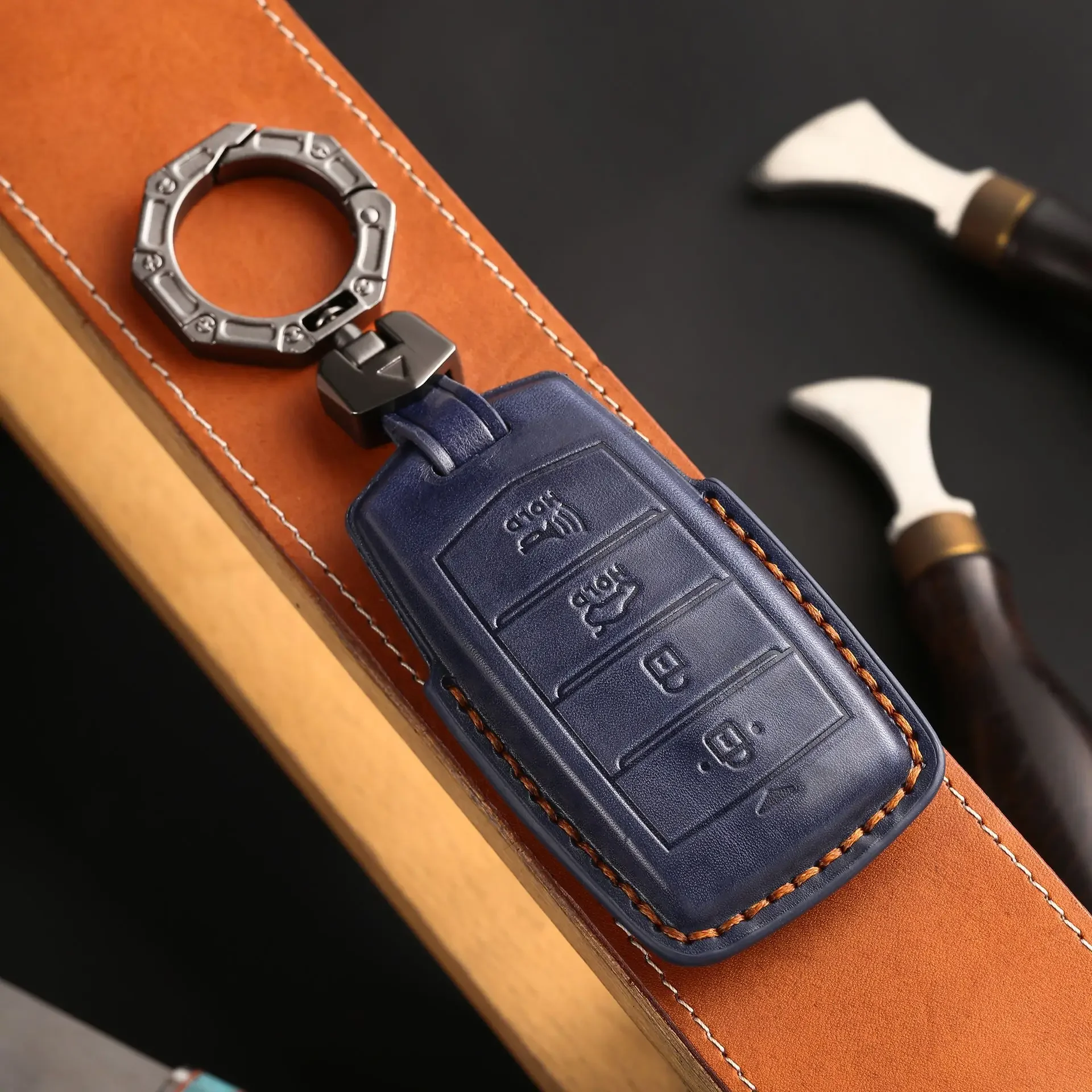 1pc Genuine Leather Car Key Cover Case For Hyundai Genesis G70 G80 G90
1pc Genuine Leather Car Key Cover Case For Hyundai Genesis G70 G80 G90