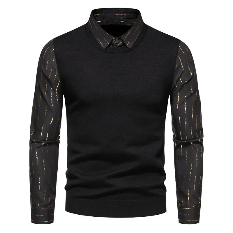 2023 Autumn/Winter New Knitwear Men's Slim Fit Fake Two Piece Splice Sweater Shirt Collar Top Men's
2023 Autumn/Winter New Knitwear Men's Slim Fit Fake Two Piece Splice Sweater Shirt Collar Top Men's