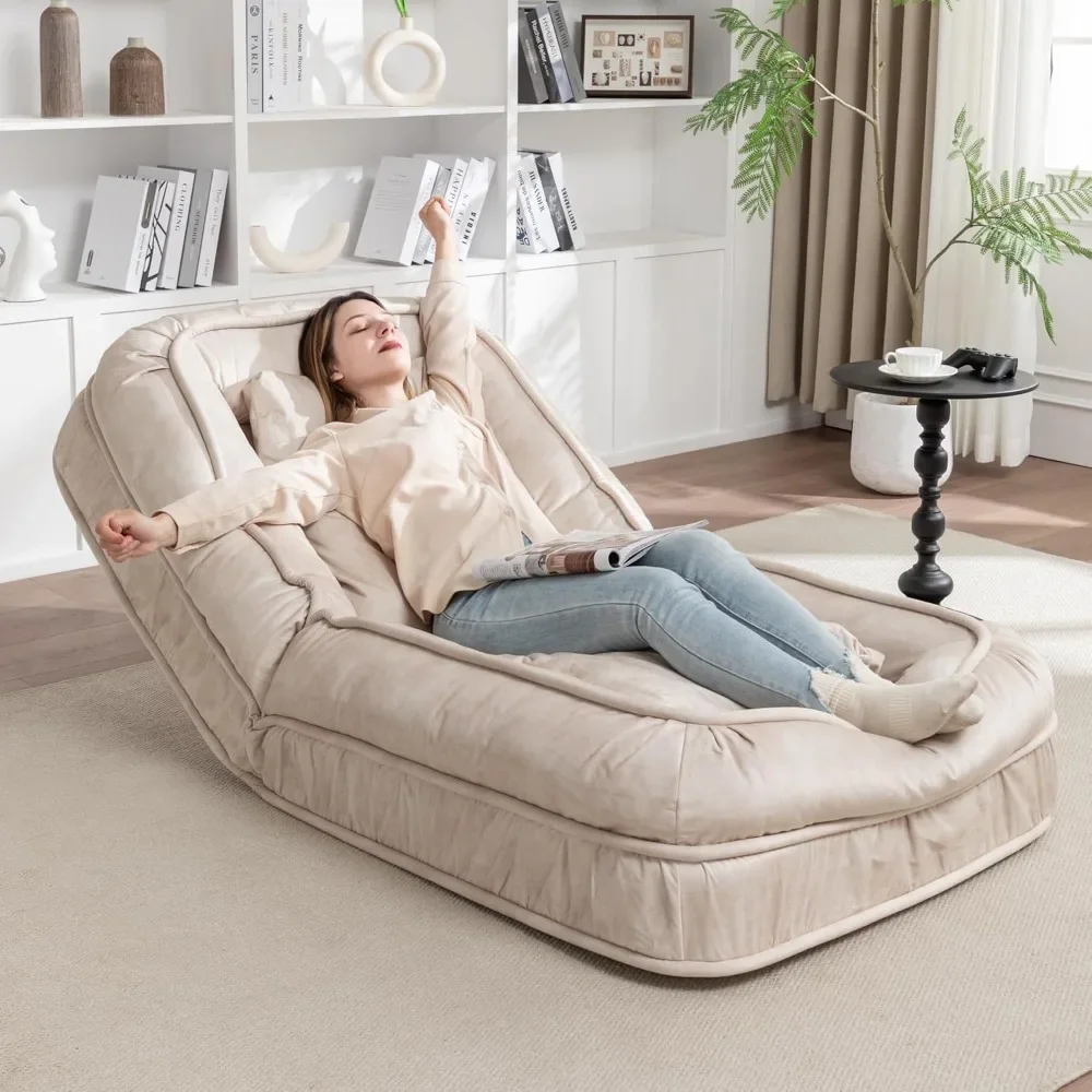 Human Dog Bed-Lazy Sofa Chair,5 Adjustable Tatami Bean Bag with Massage Pillow,Multi-Functional Floor Sofa Bed for Adult & Pets,
Human Dog Bed-Lazy Sofa Chair,5 Adjustable Tatami Bean Bag with Massage Pillow,Multi-Functional Floor Sofa Bed for Adult & Pets,