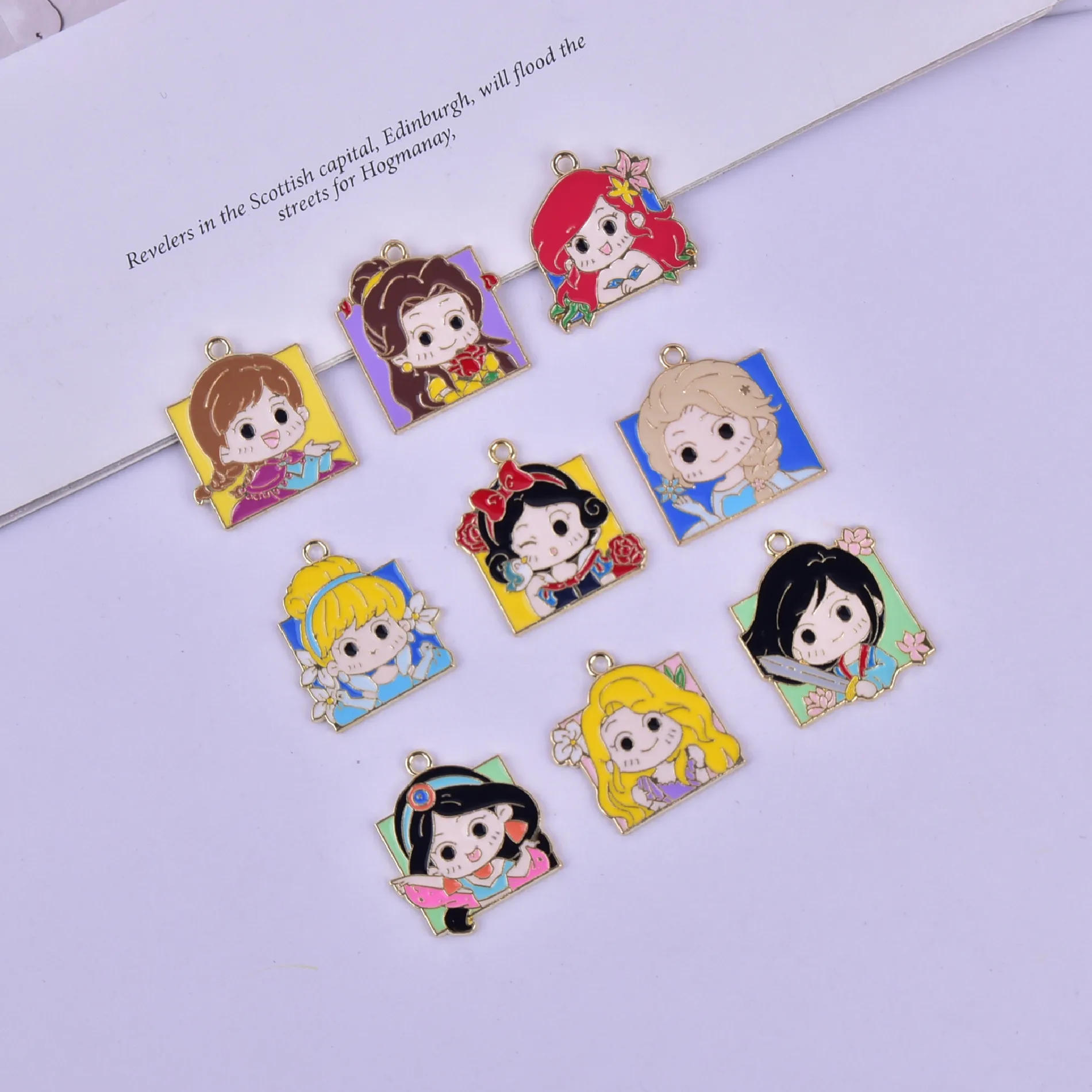 Mix 10pcs/pack Cartoon Girl Princess Metal Charms for DIY Earring Jewelry Making Kawaii Charms
Mix 10pcs/pack Cartoon Girl Princess Metal Charms for DIY Earring Jewelry Making Kawaii Charms