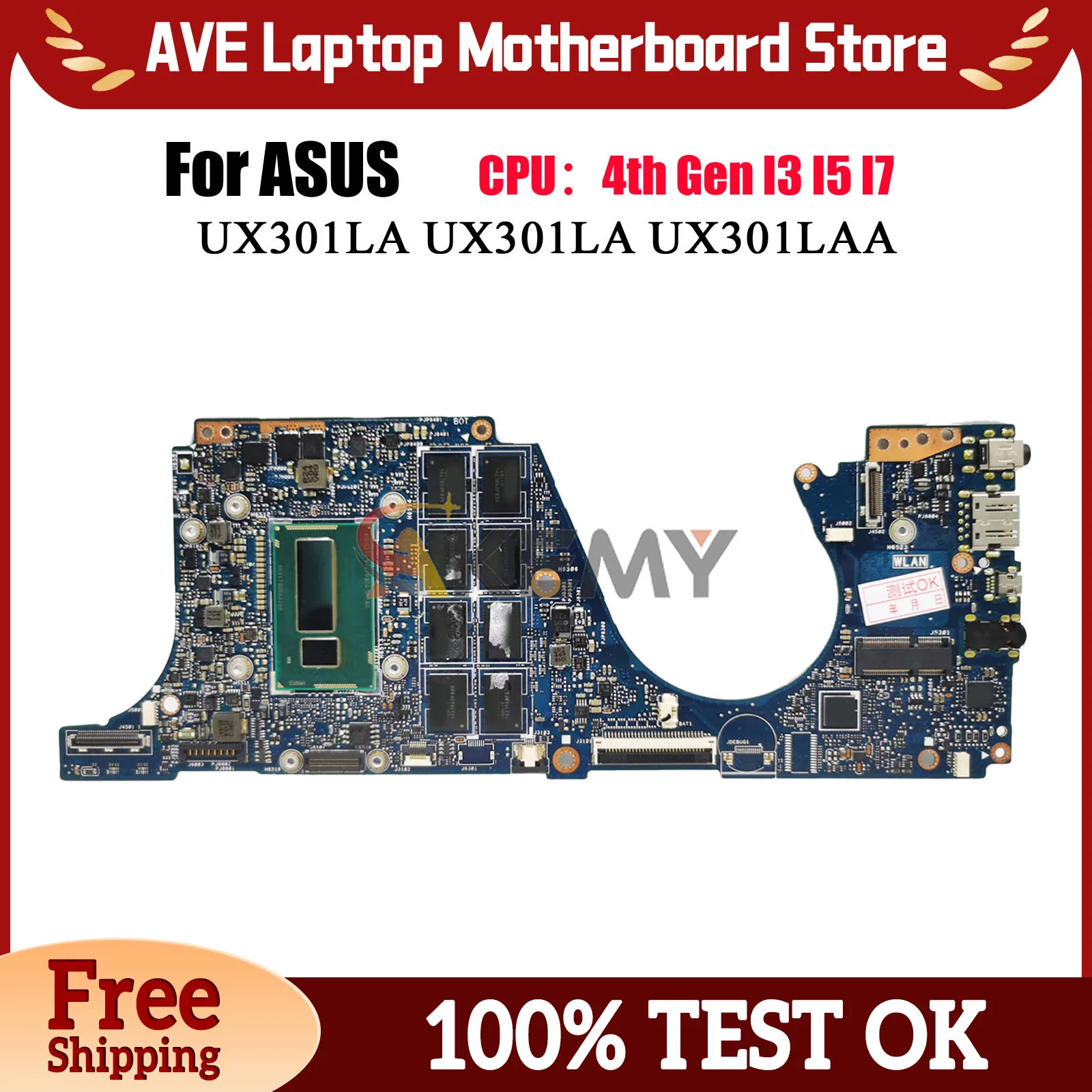 UX301LA Laptop Motherboard For ASUS ZenBook UX301LAA UX301LA UX301L Notebook Mainboard With I3 I5 I7 CPU 100% tests OK fast ship
UX301LA Laptop Motherboard For ASUS ZenBook UX301LAA UX301LA UX301L Notebook Mainboard With I3 I5 I7 CPU 100% tests OK fast ship