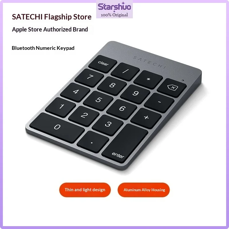 Satechi Aluminum Bluetooth Numeric Keypad, Rechargeable Mini Silent Accounting Number Pad for MacBook iMac Office Finance
Satechi Aluminum Bluetooth Numeric Keypad, Rechargeable Mini Silent Accounting Number Pad for MacBook iMac Office Finance