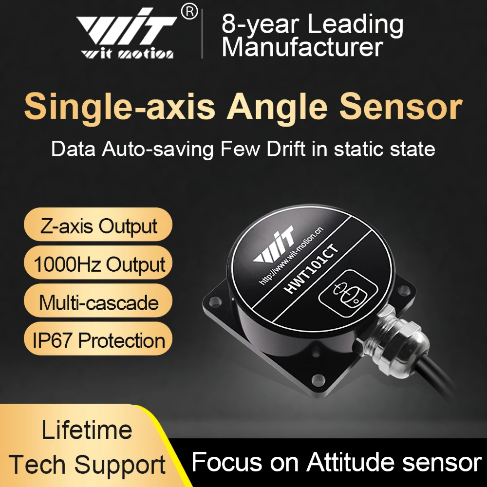 Witmotion HWT101CT Single-axis IMU Inertial Navigation ROS Robot Module, MEMS Tilt Angle Sensor, built-in DOF Crystal Gyroscope
Witmotion HWT101CT Single-axis IMU Inertial Navigation ROS Robot Module, MEMS Tilt Angle Sensor, built-in DOF Crystal Gyroscope