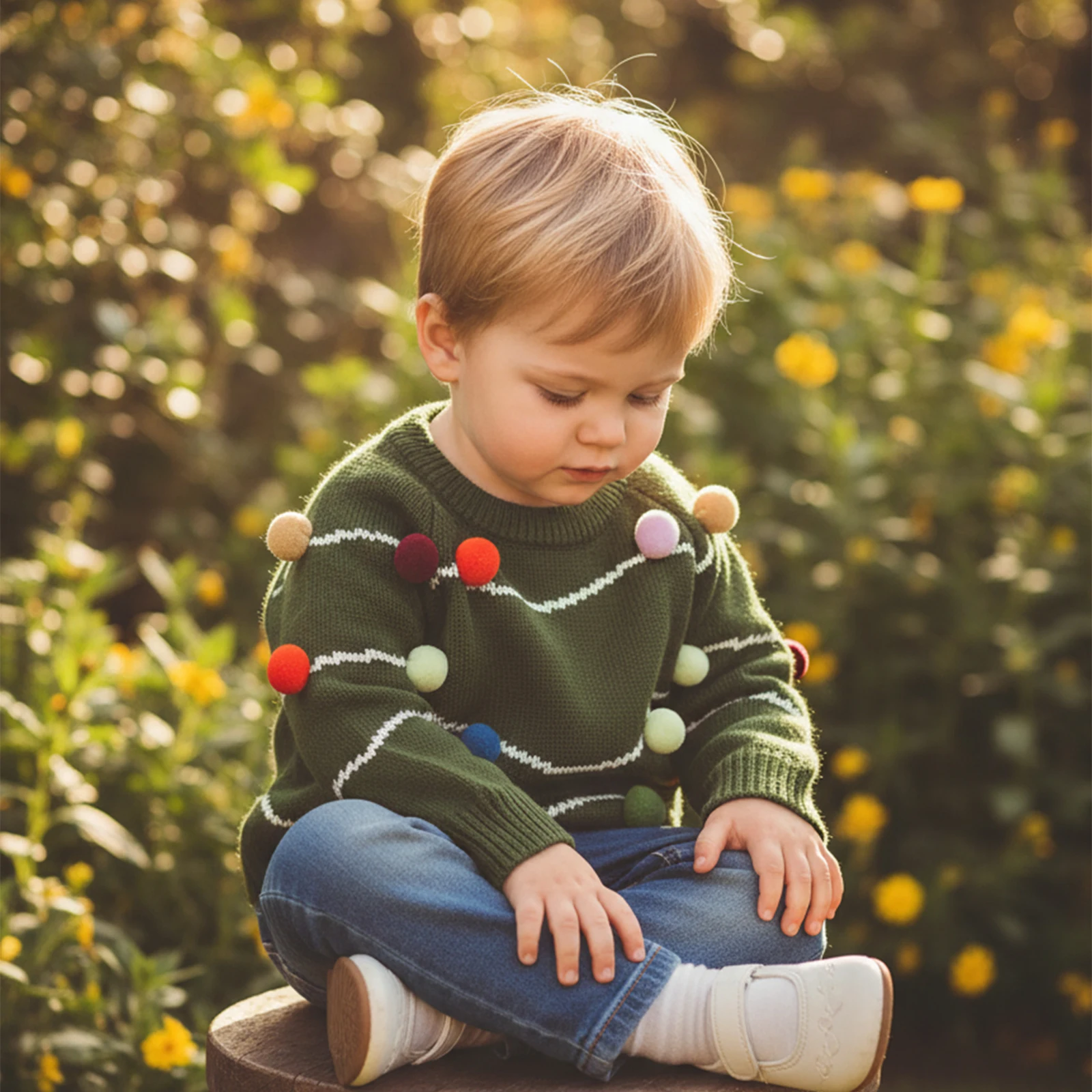 Suefunskry Toddler Girl Boy Christmas Sweater Long Sleeve Crew Neck Knitted Pullover Tops with Felt Balls Decor
Suefunskry Toddler Girl Boy Christmas Sweater Long Sleeve Crew Neck Knitted Pullover Tops with Felt Balls Decor