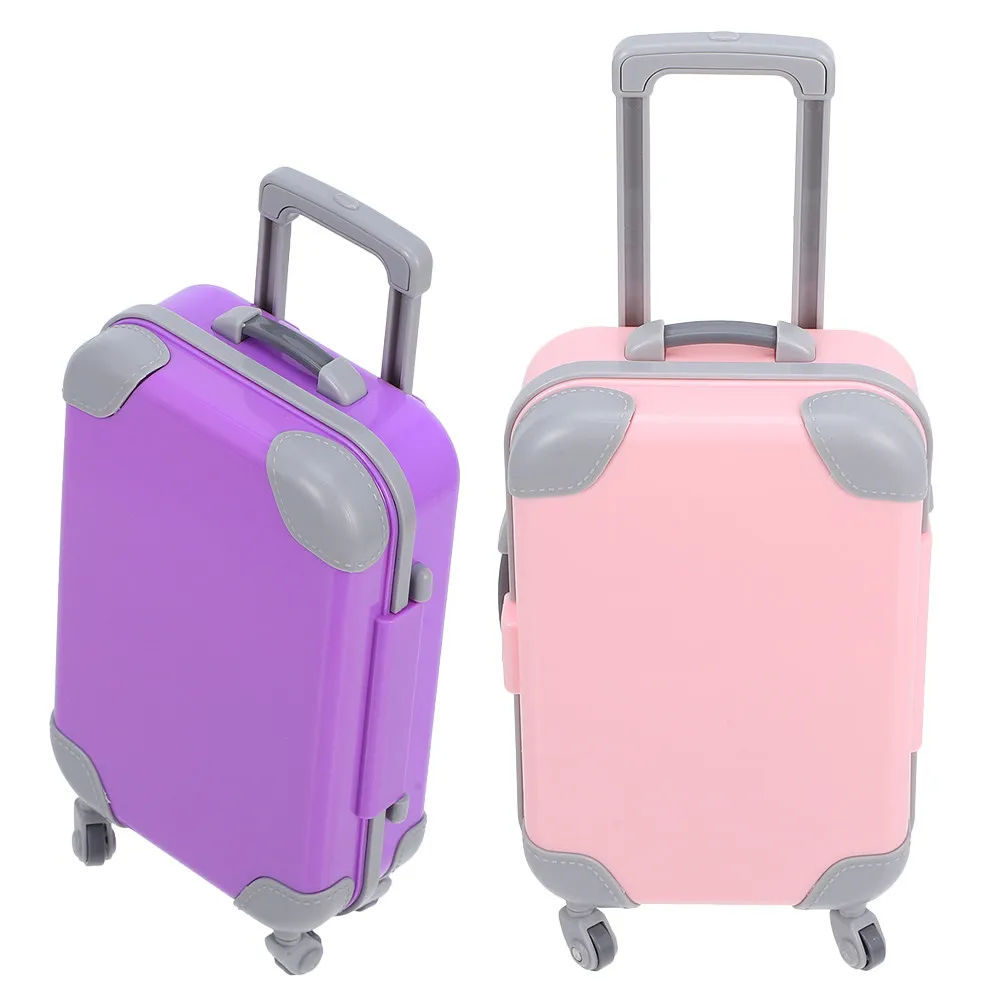 2Pcs Miniature Suitcase for 18 Inch American Portable Mini Trolley Luggage Box Kids Play Simulated Travel Accessories
2Pcs Miniature Suitcase for 18 Inch American Portable Mini Trolley Luggage Box Kids Play Simulated Travel Accessories
