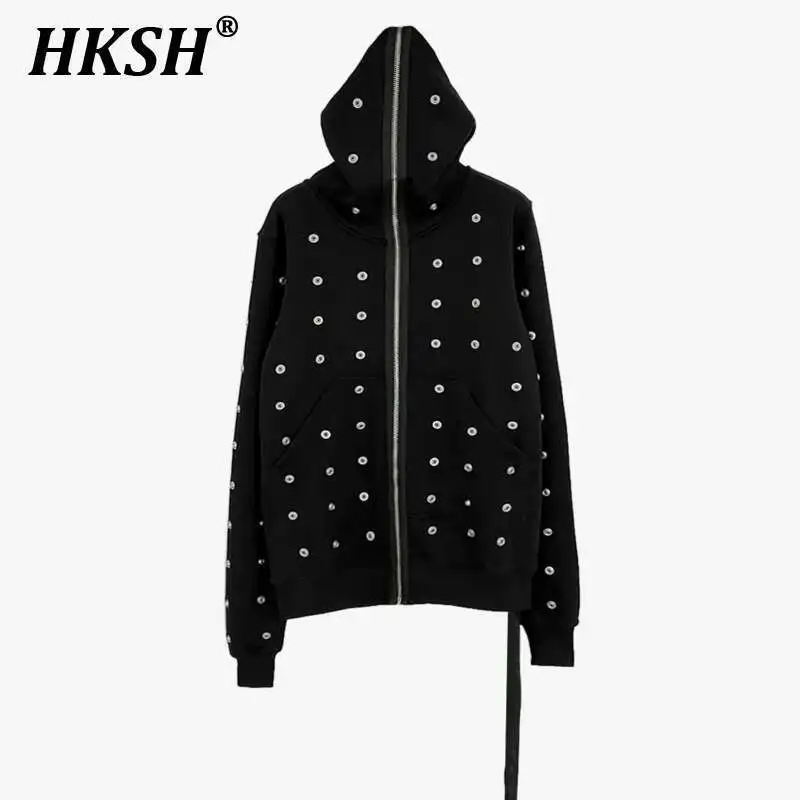 HKSH Autumn Men's Tide Dark Niche Design Double Line Punk Multi Nail Hoodies Fashion Chic Zipper Hooded Gothic Sweatshirt HK2800
HKSH Autumn Men's Tide Dark Niche Design Double Line Punk Multi Nail Hoodies Fashion Chic Zipper Hooded Gothic Sweatshirt HK2800