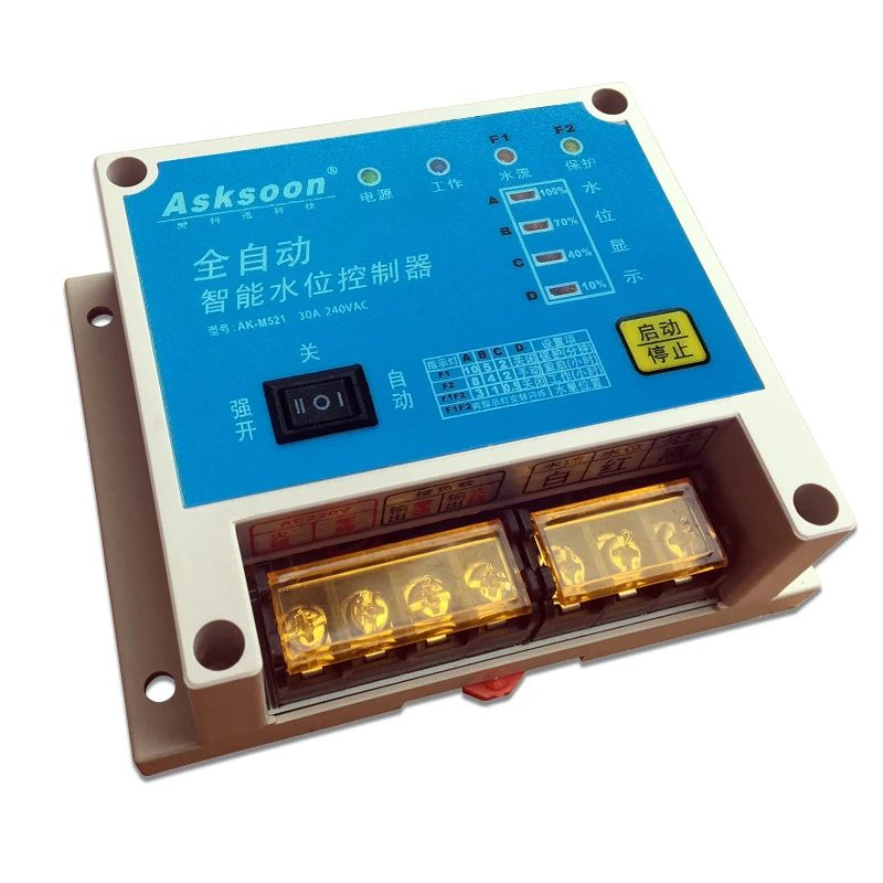 Fully automatic intelligent graphite probe water shortage protection water level display water pump drainage pumping controller
Fully automatic intelligent graphite probe water shortage protection water level display water pump drainage pumping controller