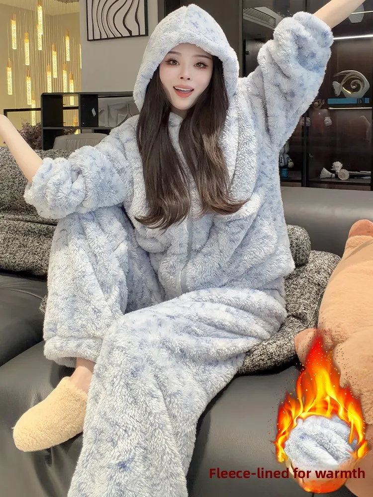 Laid-ba Sle Women's Hooded Jaet Wide Leg Pants Set Casual Spor Winter New Arrival Faion Two-Piece Suit
Laid-ba Sle Women's Hooded Jaet Wide Leg Pants Set Casual Spor Winter New Arrival Faion Two-Piece Suit