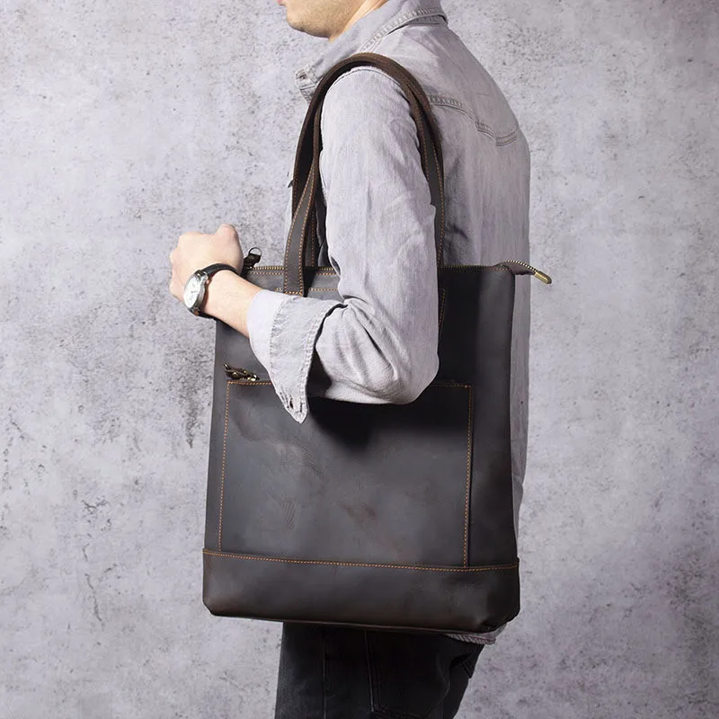 Vintage Natural Crazy Horse Cowhide Men's Handbag Simple Casual Tote Bag Genuine Leather Daily Work 14-inch Laptop Shoulder Bag
Vintage Natural Crazy Horse Cowhide Men's Handbag Simple Casual Tote Bag Genuine Leather Daily Work 14-inch Laptop Shoulder Bag