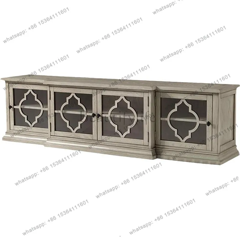 XX American country solid wood TV cabinet French retro oak engraving, storage cabinet
XX American country solid wood TV cabinet French retro oak engraving, storage cabinet