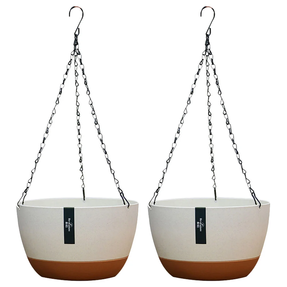 2 Sets Resin Hanging Basket Flower Pots Small Baskets for Plants Garden Flowerpot Self Watering Planter Wall Mount Fern
2 Sets Resin Hanging Basket Flower Pots Small Baskets for Plants Garden Flowerpot Self Watering Planter Wall Mount Fern