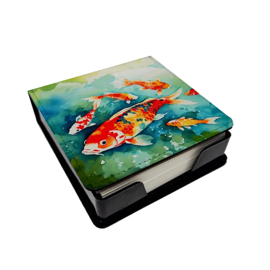 Koi Fish PU Leather Note Paper Holder with Artist-Designed Cover Desk Accessory Office Gift
Koi Fish PU Leather Note Paper Holder with Artist-Designed Cover Desk Accessory Office Gift