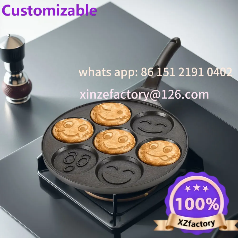 CustomizableCrepe Frying Pan Griddle Mini Pancakes 7/4 Cup Smiley Face Pancake Pan 100% Non-stick Griddle Pancake Maker Pancake
CustomizableCrepe Frying Pan Griddle Mini Pancakes 7/4 Cup Smiley Face Pancake Pan 100% Non-stick Griddle Pancake Maker Pancake