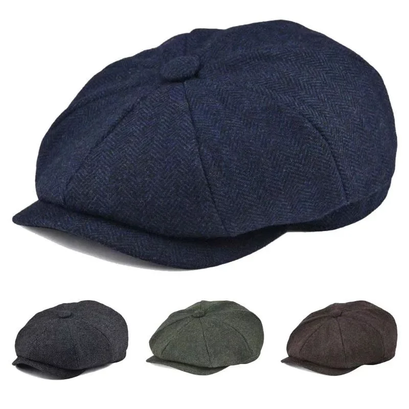 New Vintage Wool Tweed Navy Blue Herringbone Newsboy Cap unisex 8-Quarter PanelStyle Flat Caps Women Driver Beret Shelby hat
New Vintage Wool Tweed Navy Blue Herringbone Newsboy Cap unisex 8-Quarter PanelStyle Flat Caps Women Driver Beret Shelby hat