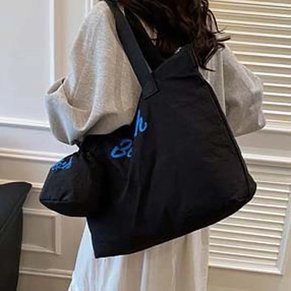 Leisure Composite Tote Bags Japanese Style Beach Letter Drawstring Shoulder Pouch Dopamine Simple Women Cloth Underarm Bag Daily
Leisure Composite Tote Bags Japanese Style Beach Letter Drawstring Shoulder Pouch Dopamine Simple Women Cloth Underarm Bag Daily
