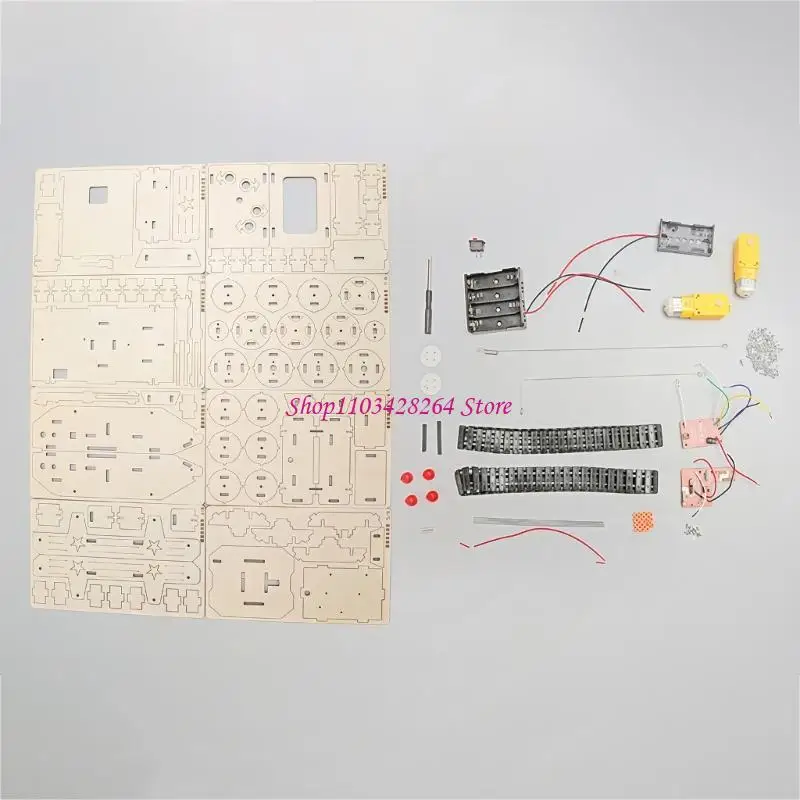 Wooden Remote Control Tanks Assembly Kits Toy Student STEM Learning Education Toy
Wooden Remote Control Tanks Assembly Kits Toy Student STEM Learning Education Toy