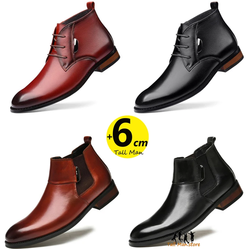Chelsea Boots Men Business Height Increase Insole 6cm Formal Cow Leather Man Cowhide Plus Size 37-45
Chelsea Boots Men Business Height Increase Insole 6cm Formal Cow Leather Man Cowhide Plus Size 37-45