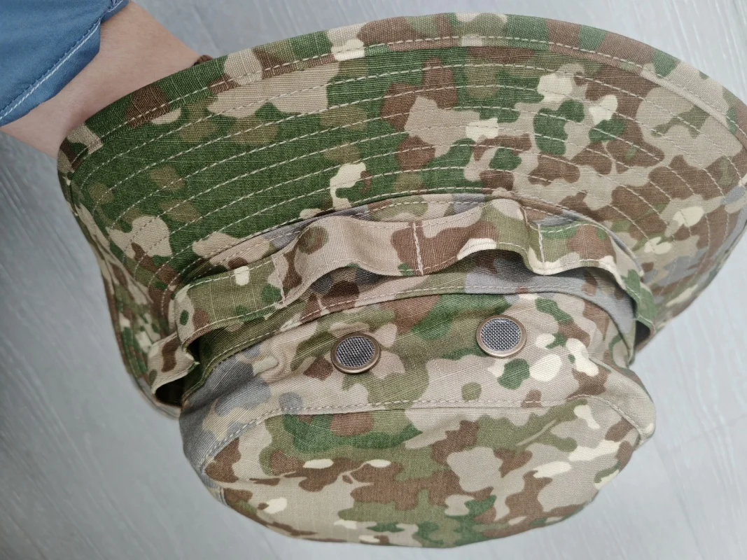 German all terrain spotted camouflage round edged hat is comfortable, breathable, and durable
German all terrain spotted camouflage round edged hat is comfortable, breathable, and durable