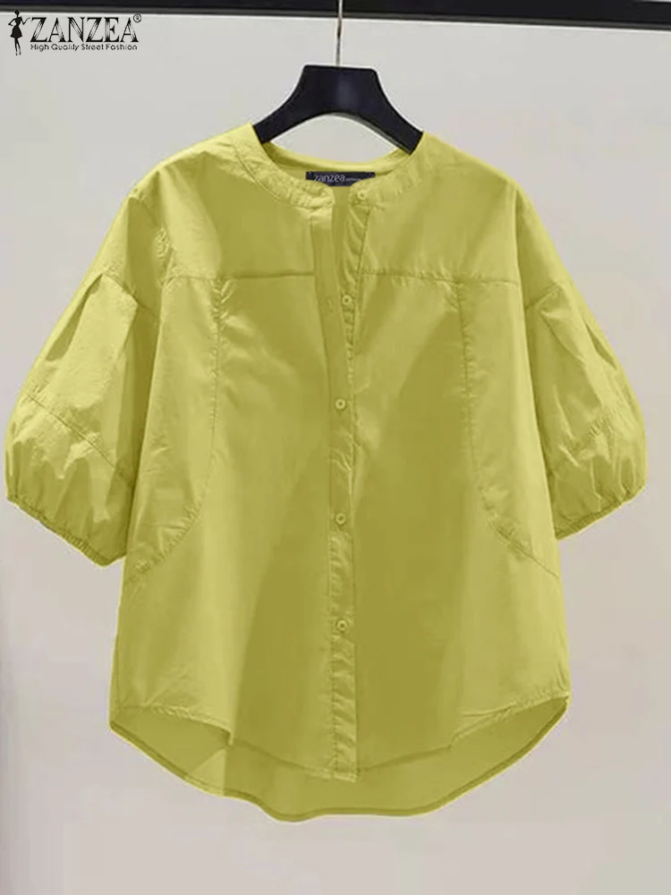 2024 ZANZEA Women Summer O Neck 3/4 Sleeve Shirt Elegant Work Blouse Casual Solid Buttons Down Blusas Female Loose Tops Tunic
2024 ZANZEA Women Summer O Neck 3/4 Sleeve Shirt Elegant Work Blouse Casual Solid Buttons Down Blusas Female Loose Tops Tunic