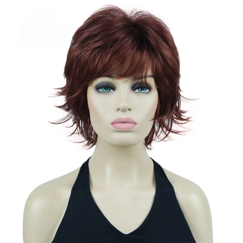 Synthetic Hair Short Layered Shaggy Auburn Red Full Synthetic Wig Women's Wigs COLOUR CHOICES
Synthetic Hair Short Layered Shaggy Auburn Red Full Synthetic Wig Women's Wigs COLOUR CHOICES