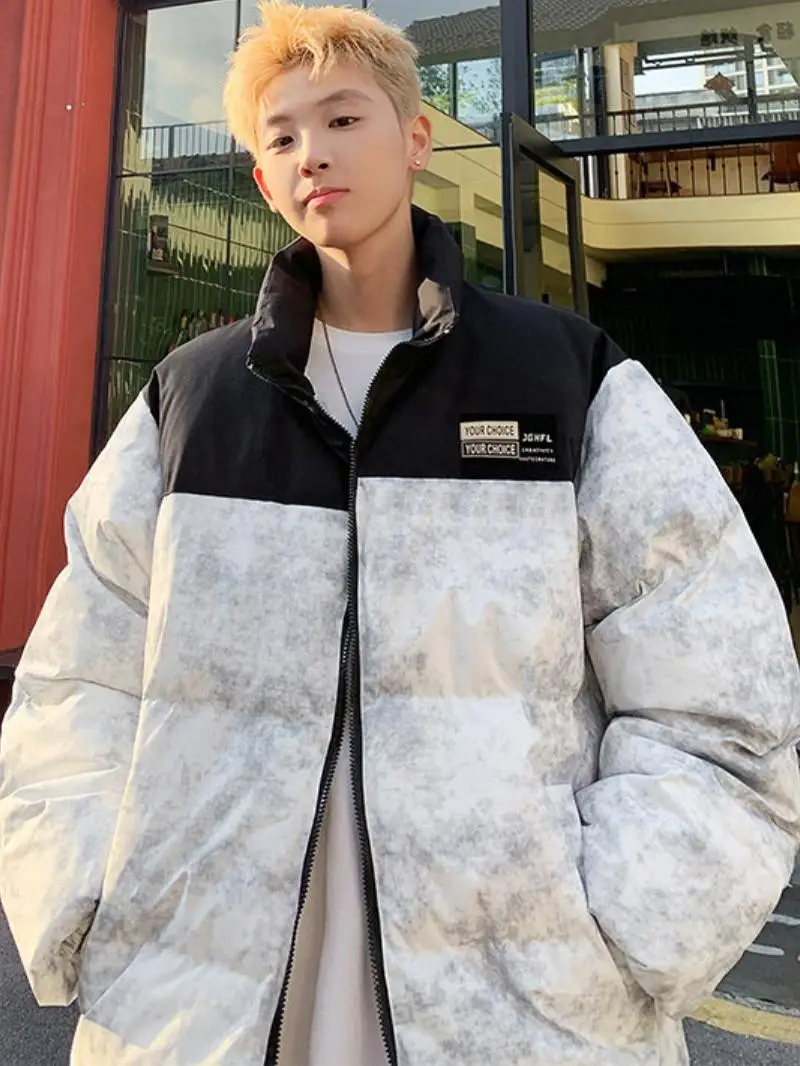 Tie-Dye Stand Collar Thiened Cotton Jaet for Men Winter New Sle Trendy Brand Warmth Outerwear Loose Fit Youth Cotton Coat
Tie-Dye Stand Collar Thiened Cotton Jaet for Men Winter New Sle Trendy Brand Warmth Outerwear Loose Fit Youth Cotton Coat