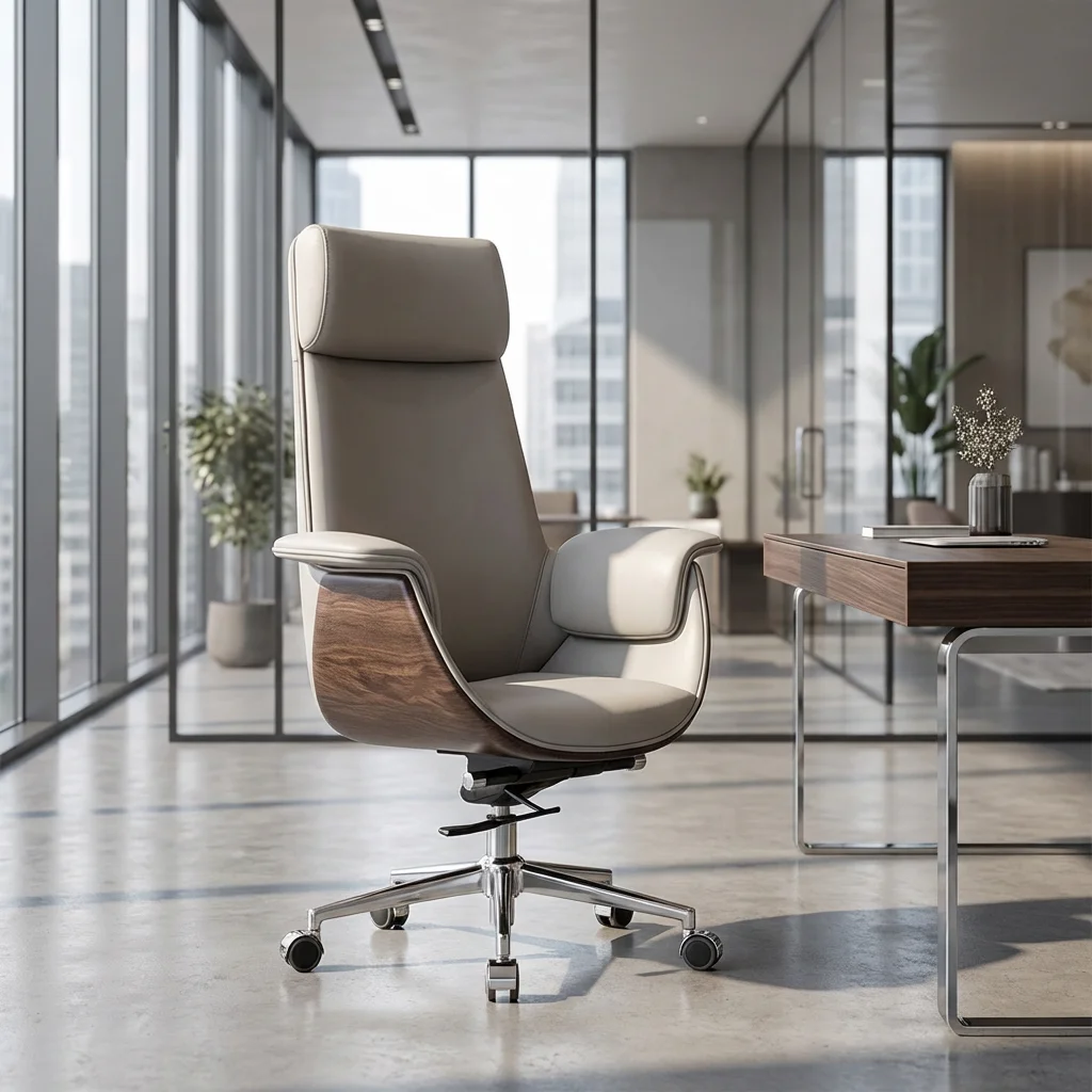 Modern Classic Executive Ergonomic PU Leather Adjustable Chrome Base Office Chair Massage Extendable Swivel Foldable
Modern Classic Executive Ergonomic PU Leather Adjustable Chrome Base Office Chair Massage Extendable Swivel Foldable