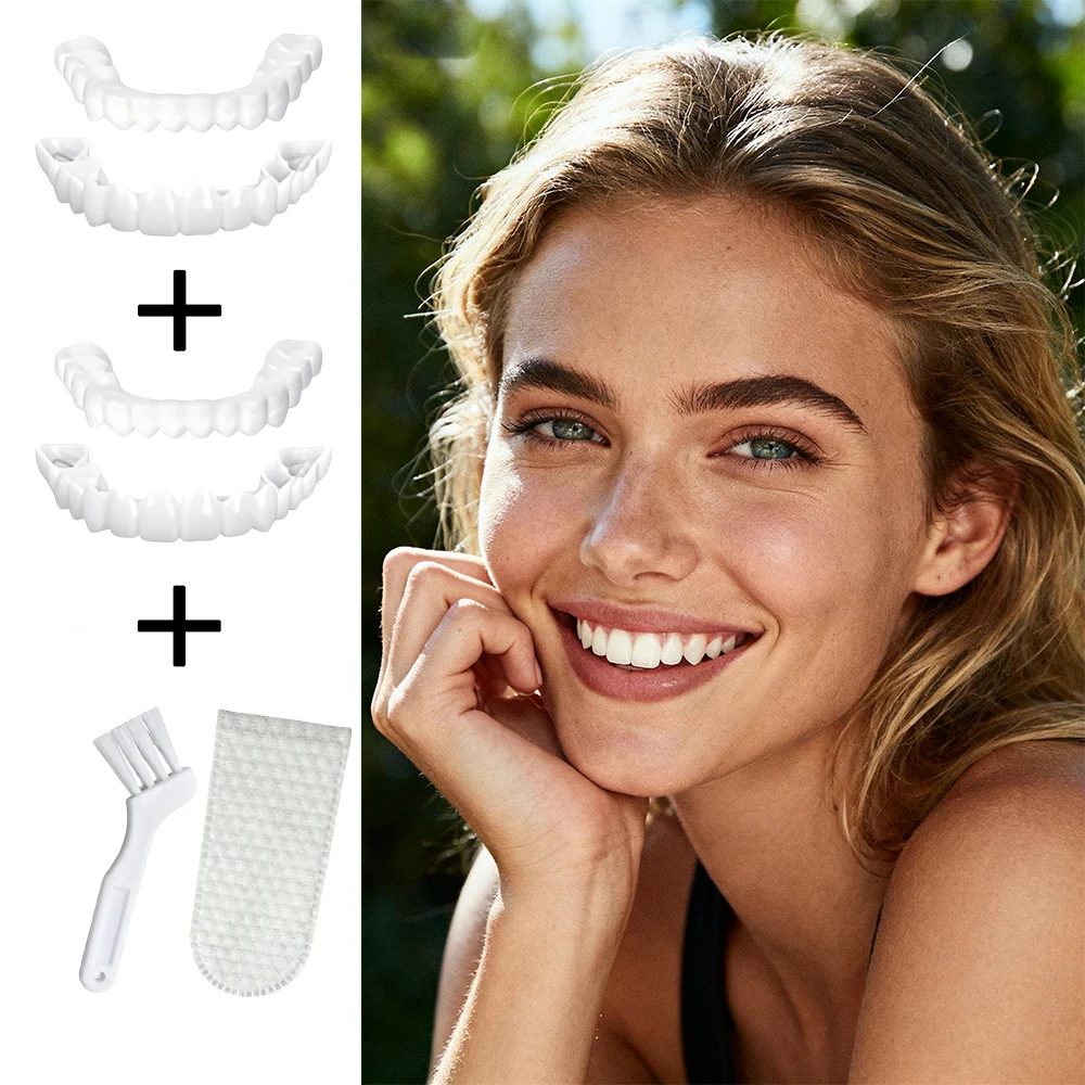 Quick Makeup Teeth Veneers, Instant Smile Whitening, Fast wear to finish whole face beauty look H2931
Quick Makeup Teeth Veneers, Instant Smile Whitening, Fast wear to finish whole face beauty look H2931
