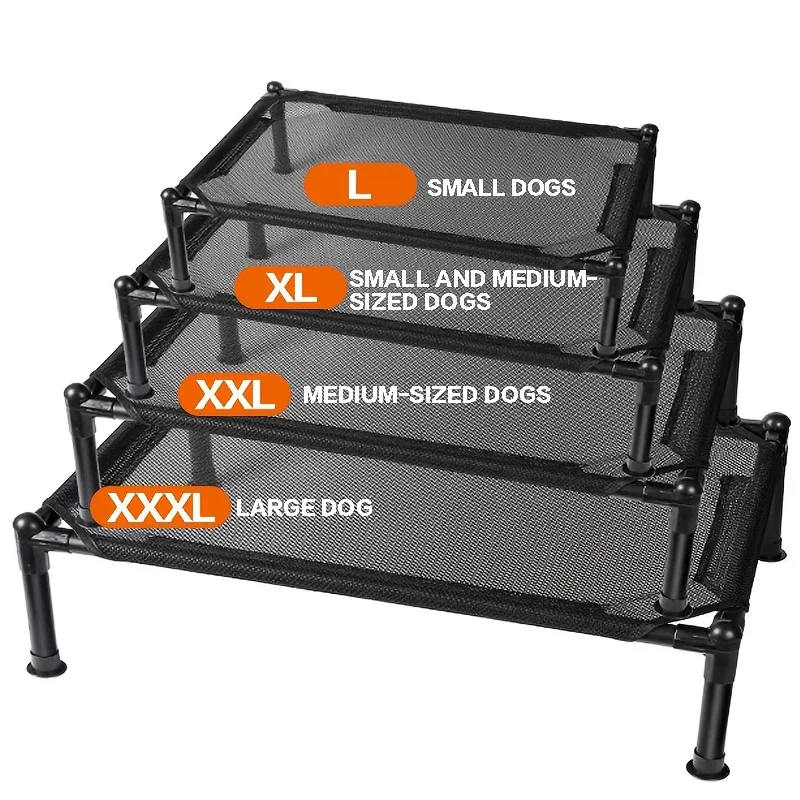 Oversized Cooling Dog Bed, Breathable Mesh And Non-Slip Feet, Elevated Pet Bed, Summer Pet Cooling Bed, Easy to Assemble, Detachable Elevated Dog Bed, Available in Multiple Sizes, Super Strong Load-Bearing Capacity, Washable And Detachable
Oversized Cooling Dog Bed, Breathable Mesh And Non-Slip Feet, Elevated Pet Bed, Summer Pet Cooling Bed, Easy to Assemble, Detachable Elevated Dog Bed, Available in Multiple Sizes, Super Strong Load-Bearing Capacity, Washable And Detachable