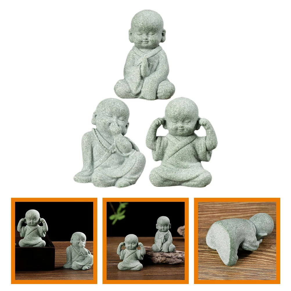 3Pcs Mini Stone Monk Statue Zen Decorative Sculpture for Desktop Table Garden Home Interior Baby Buddha Ornament Feng Shui
3Pcs Mini Stone Monk Statue Zen Decorative Sculpture for Desktop Table Garden Home Interior Baby Buddha Ornament Feng Shui