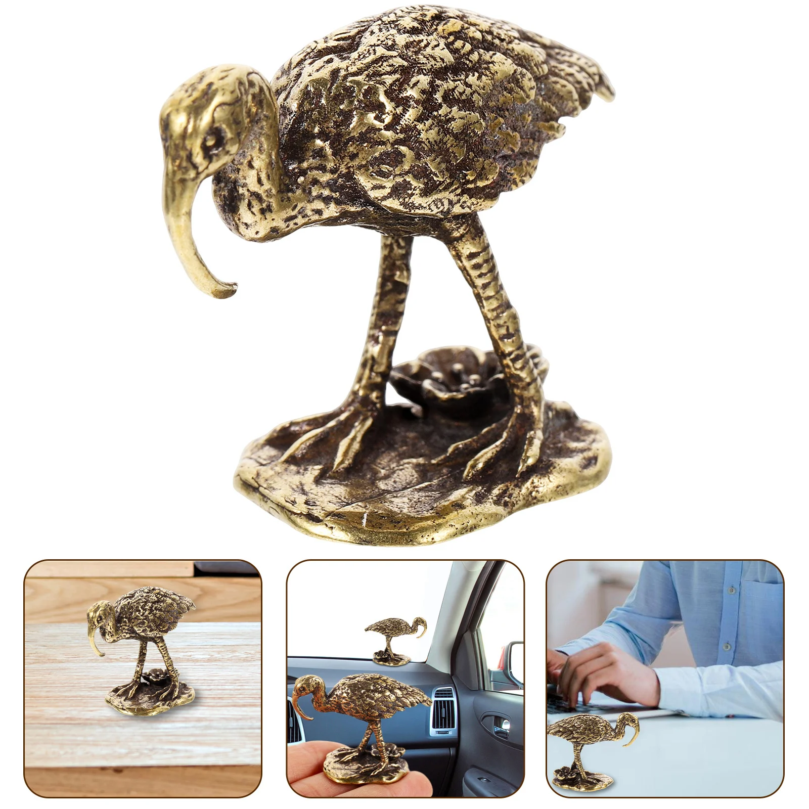 Long-Billed Crane Copper Statue Brass Miniature Bird Home Office Decor Desktop Vintage Animal Sculpture Chinese Crane
Long-Billed Crane Copper Statue Brass Miniature Bird Home Office Decor Desktop Vintage Animal Sculpture Chinese Crane