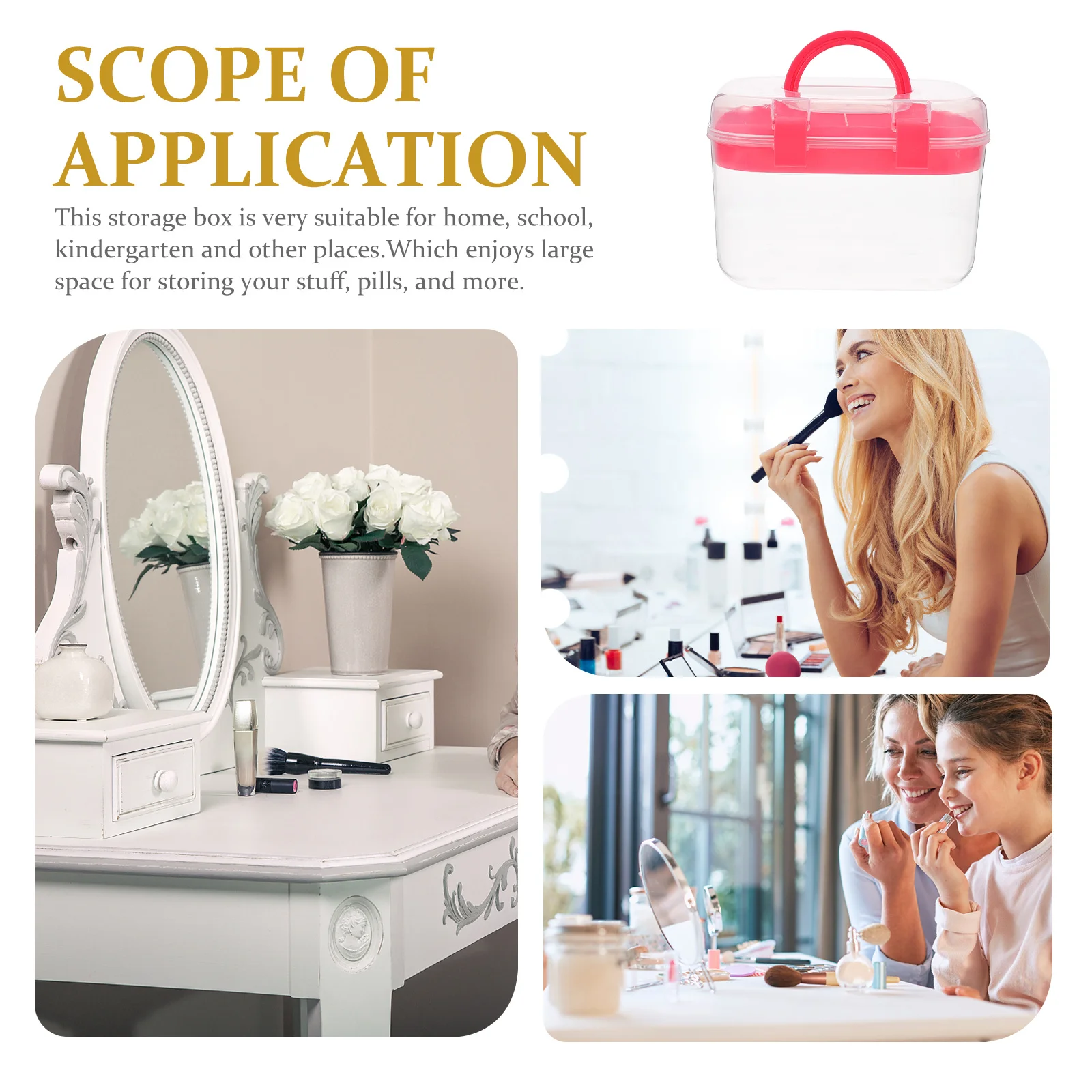 Double Layer Storage Box Large Capacity Round Corner Portable Handle Medicine Organizing Box For Home School Sundries
Double Layer Storage Box Large Capacity Round Corner Portable Handle Medicine Organizing Box For Home School Sundries