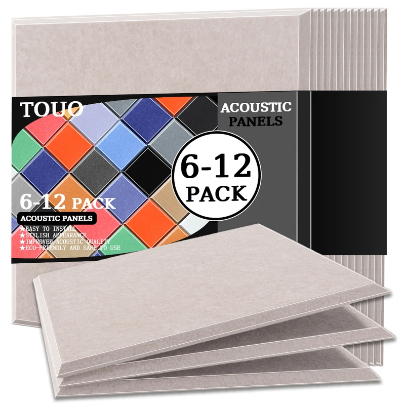 TOUO High Density Square Acoustic Panel 6/12 Pcs Soundproof Treatment Flame Retardant Wall Panels Drum Room Acoustic Treatment
TOUO High Density Square Acoustic Panel 6/12 Pcs Soundproof Treatment Flame Retardant Wall Panels Drum Room Acoustic Treatment
