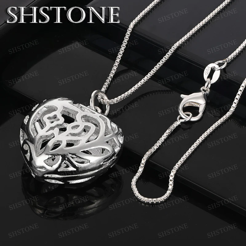 Lovers 925 Sterling Silver Hollow Heart Pendant Necklace 4 Chains Lady Party Charm Wedding Accessories Valentine's Day Jewelry
Lovers 925 Sterling Silver Hollow Heart Pendant Necklace 4 Chains Lady Party Charm Wedding Accessories Valentine's Day Jewelry