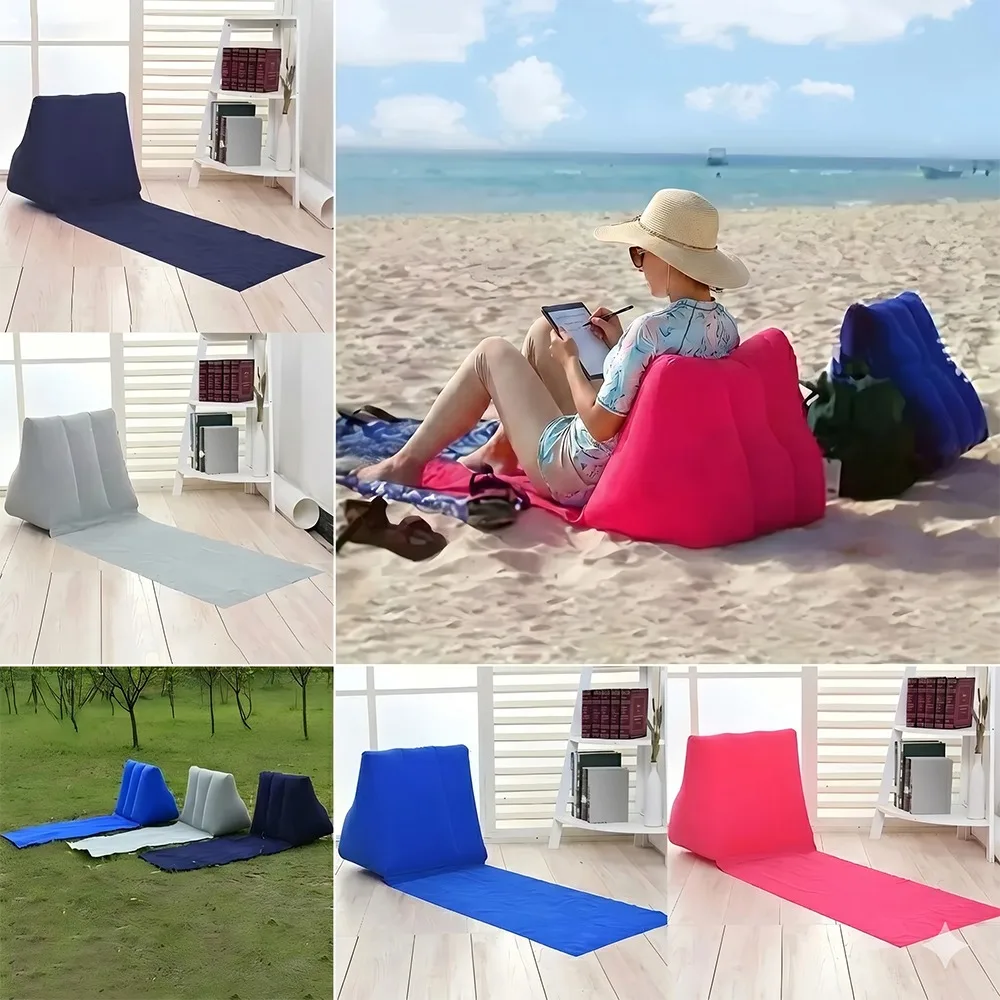 Inflatable Travel Mattress Foldable Soft Beach Mat Air Bed Chair Seat Camping Beaching Leisure Lounger Back Pillow Cushion
Inflatable Travel Mattress Foldable Soft Beach Mat Air Bed Chair Seat Camping Beaching Leisure Lounger Back Pillow Cushion