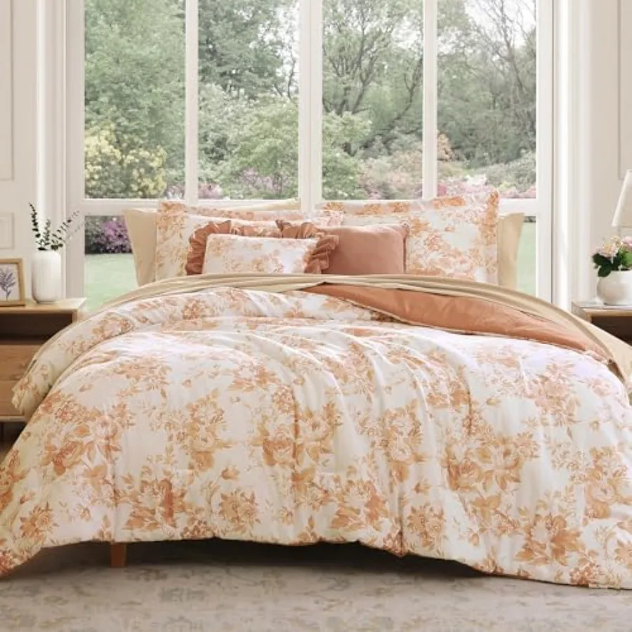 Comforter Set -7 Pieces Floral Comforter Set for All Seasons, Bed in a Bag with Botanical Flowers Comforter, Sheets, Pillowcase
Comforter Set -7 Pieces Floral Comforter Set for All Seasons, Bed in a Bag with Botanical Flowers Comforter, Sheets, Pillowcase