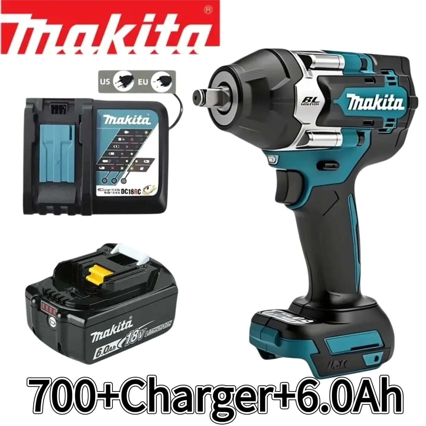 Makita DTW700 Cordless Impact Wrench 18V Brushless Motor 1000Nm Variable Speed Electric Wrench High Effieiency Durable Auto Stop
Makita DTW700 Cordless Impact Wrench 18V Brushless Motor 1000Nm Variable Speed Electric Wrench High Effieiency Durable Auto Stop