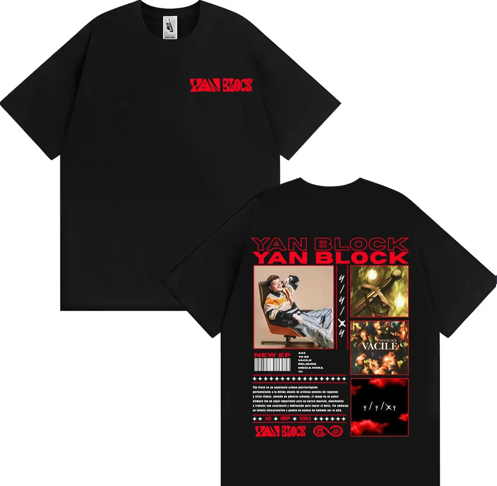 Rapper Yan Block Vacile Album 2025 Graphic T-shirts Men Clothing Fashion Hip Hop T-shirt Male Casual Cotton Short Sleeve T Shirt
Rapper Yan Block Vacile Album 2025 Graphic T-shirts Men Clothing Fashion Hip Hop T-shirt Male Casual Cotton Short Sleeve T Shirt