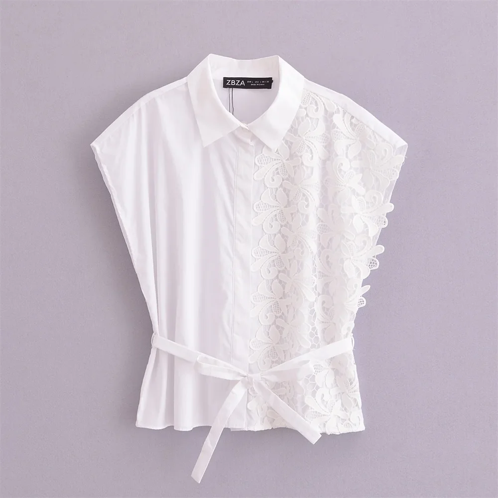 Kar&Otza 2024 Autumn New Casual French Style Lace Splicing Waist Strap Sleeveless Shirt Top for Women
Kar&Otza 2024 Autumn New Casual French Style Lace Splicing Waist Strap Sleeveless Shirt Top for Women