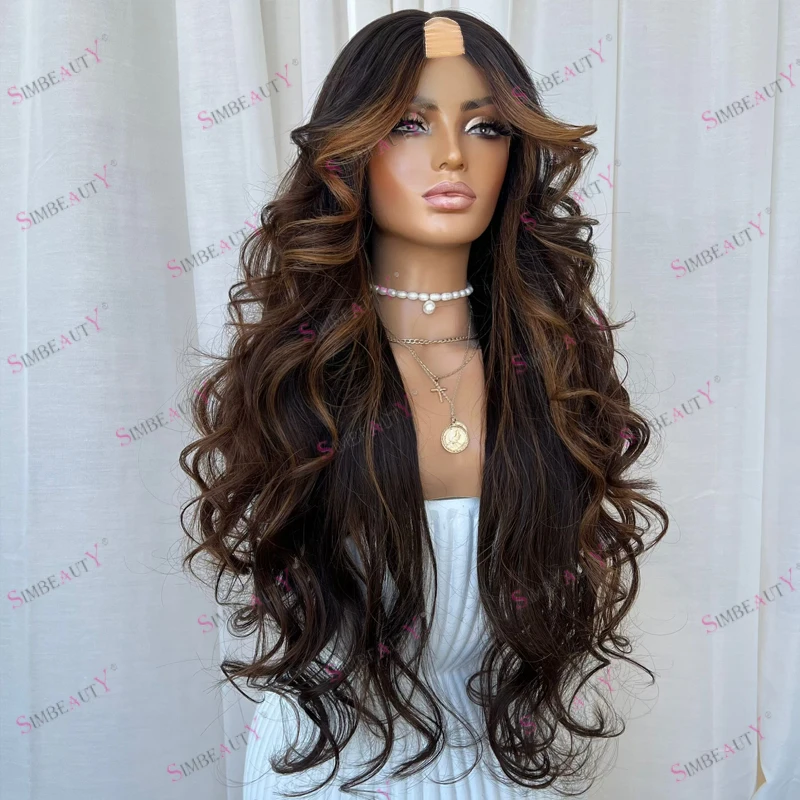Indian Unprocessed Human Hair Super Long 30Inch Highlight Neutral Brown Slightly Wavy U Part Wigs Easy Wear Cheap V Part Wigs
Indian Unprocessed Human Hair Super Long 30Inch Highlight Neutral Brown Slightly Wavy U Part Wigs Easy Wear Cheap V Part Wigs