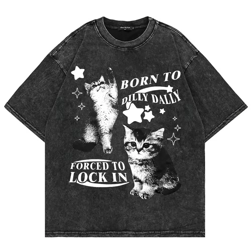 Новинка: Мужская футболка с коротким рукавом и забавным кошачьим мемом, с эффектом потертости, графический принт, для мужчин
Новинка: Мужская футболка с коротким рукавом и забавным кошачьим мемом, с эффектом потертости, графический принт, для мужчин